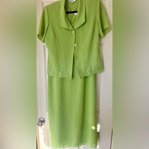Studio I Lime Green 2 piece Skirt Set